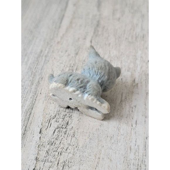 Mini flocked short hair Terrier gray dog pet dog accessory toy - Picture 4 of 4